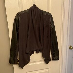 Faux leather Blazer, black